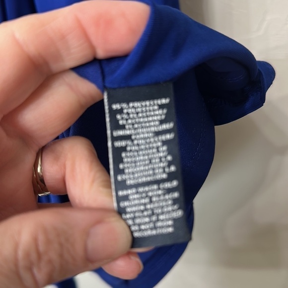 American Living blue wrap style dress size 10 - Picture 7 of 11